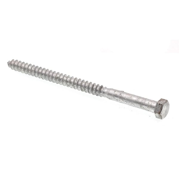 Prime-Line 3/8 in. x 6 in. A307 Grade A Hot Dip Galvanized Steel Hex Lag Screws (15-Pack)
