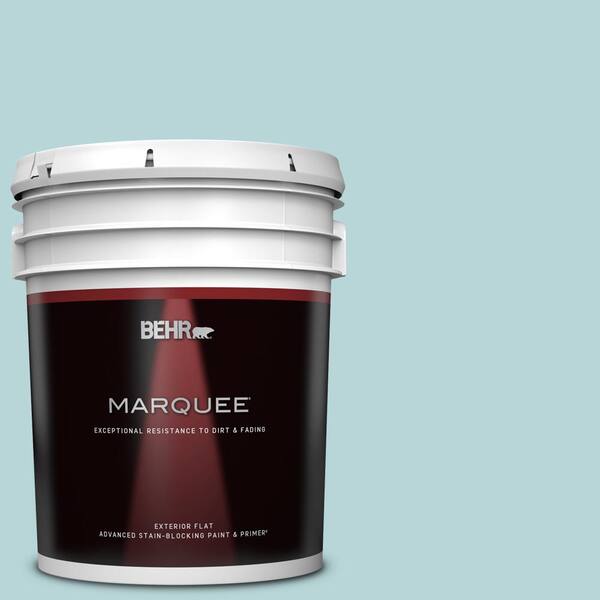 BEHR MARQUEE 5 gal. #510E-2 Rhythmic Blue Flat Exterior Paint & Primer