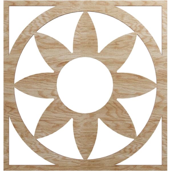 Ekena Millwork 0.375 in. x 7 in. x 20 in. Wood Medallion Moulding