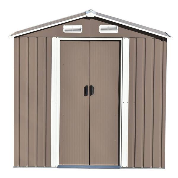 Unbranded 6 ft. W x 4 ft. D Metal Storage Shed with Lockable Door (24 sq. ft.)