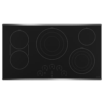 36 in. Radiant Electric Cooktop in Stainless Steel with 5 Elements including Tri-Ring Power Boil Element