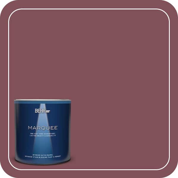 BEHR MARQUEE 1 qt. Home Decorators Collection #HDC-CL-02 Fine Burgundy Satin Enamel Interior Paint & Primer