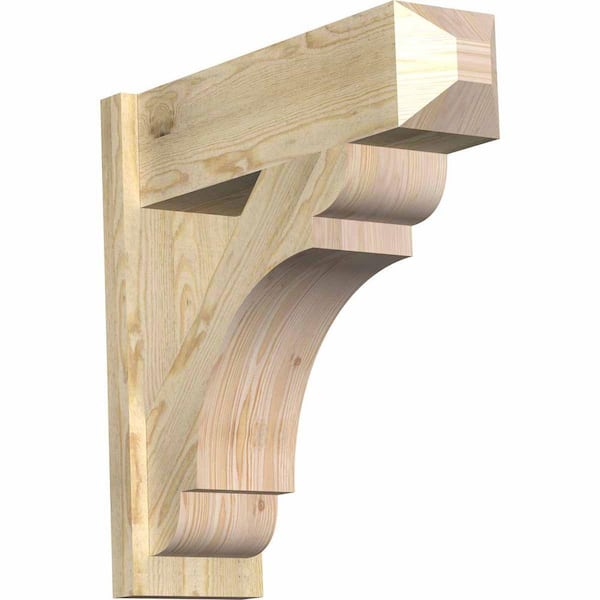 Ekena Millwork 8 in. x 26 in. x 26 in. Olympic Craftsman Rough Sawn Douglas Fir Outlooker