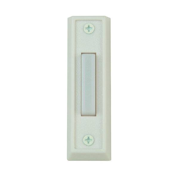Carlon Wired Lighted Door Bell Push Button, White (6 per Case)