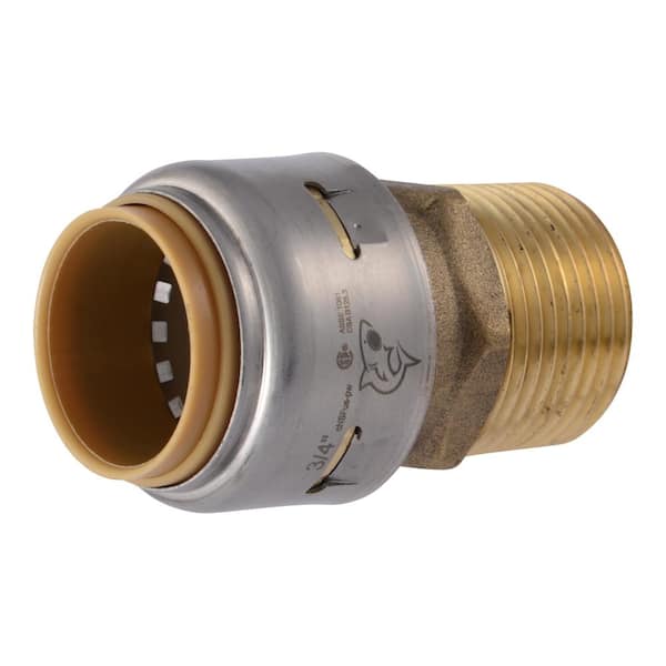 SharkBite Max 3/4 in. Push-to-Connect x MIP Brass Adapter Fitting Pro Pack (4-Pack)