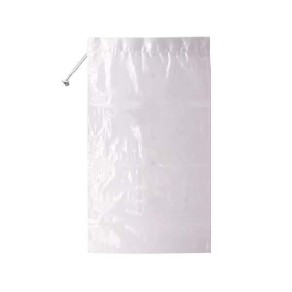 5 lbs. Plastic Ice Storage Bags with Drawstring Closure for Freezer Use, 8.2 x 2.6 x 9.7, 50 Pack
