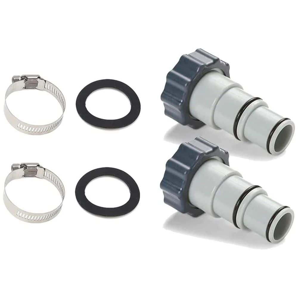 2-Pack Threaded to Clamp Style Hose Adapter for Intex Pool Sets Fits 1.5 1.25 Inch Hose Filter Pumps Salt Systems price history on PriceWatchPro