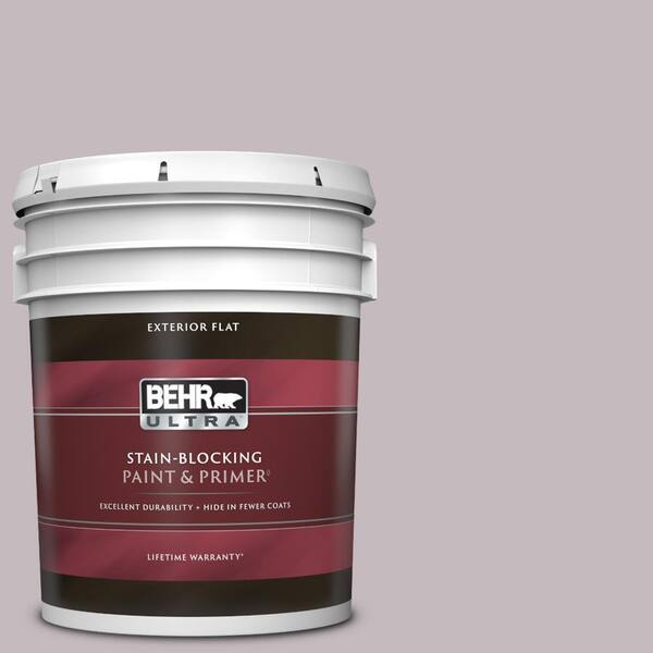 BEHR ULTRA 5 gal. #N110-2 Mulberry Stain Flat Exterior Paint & Primer