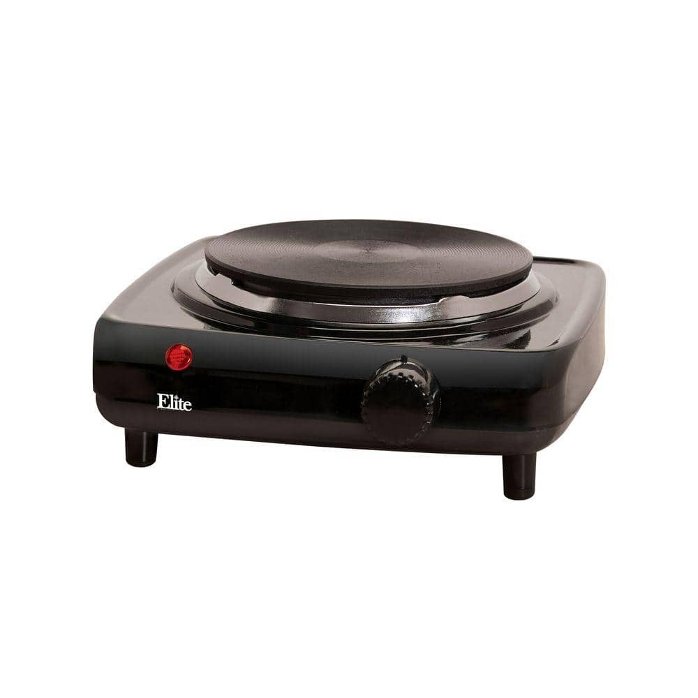Cuisine Single Burner in. Black Hot Plate with Temperature Control ESB- 301BF The Home Depot