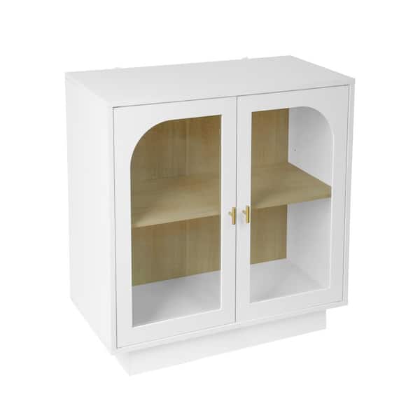 Unbranded 31.1 in. W x 13.78 in. D x 31.5 in. H Bathroom White Linen Cabinet