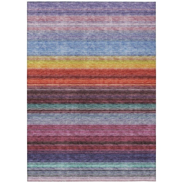 Chantille Machine Washable Indoor/Outdoor Abstract ACN979 Lavender 2 ft. 6 in. x 3 ft. 10 in. Area Rug