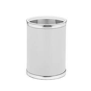 thumbnail image 2 of KraftwareSophisticates Black/Brushed Chrome Waste Basket With Bands And Black Bumper 2 of 13