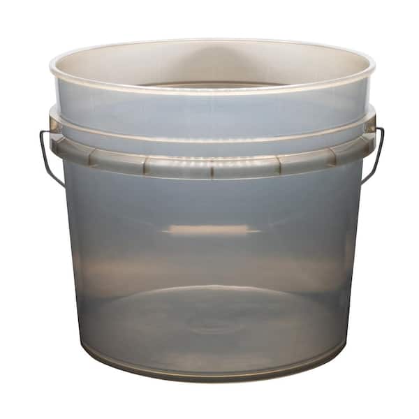 Argee 3.5 gal. Gray Translucent Bucket RG503GRAY - The Home Depot