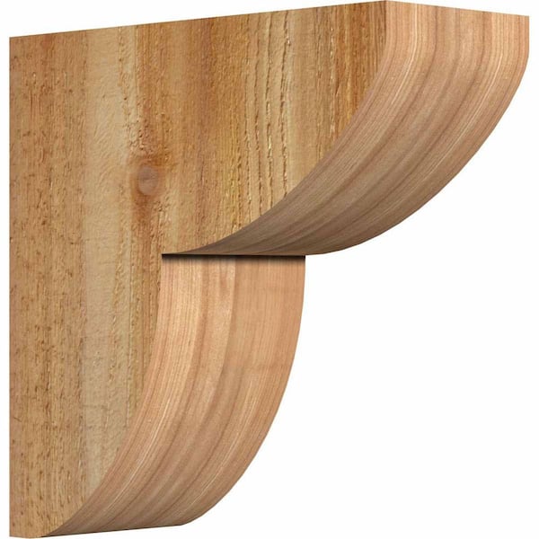 Ekena Millwork 4 in. x 10 in. x 10 in. Western Red Cedar Crestline Rough Sawn Corbel
