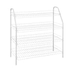 ClosetMaid 4.12-in H 1 Tier 5 Pair White Metal Shoe Rack in the Shoe  Storage department at