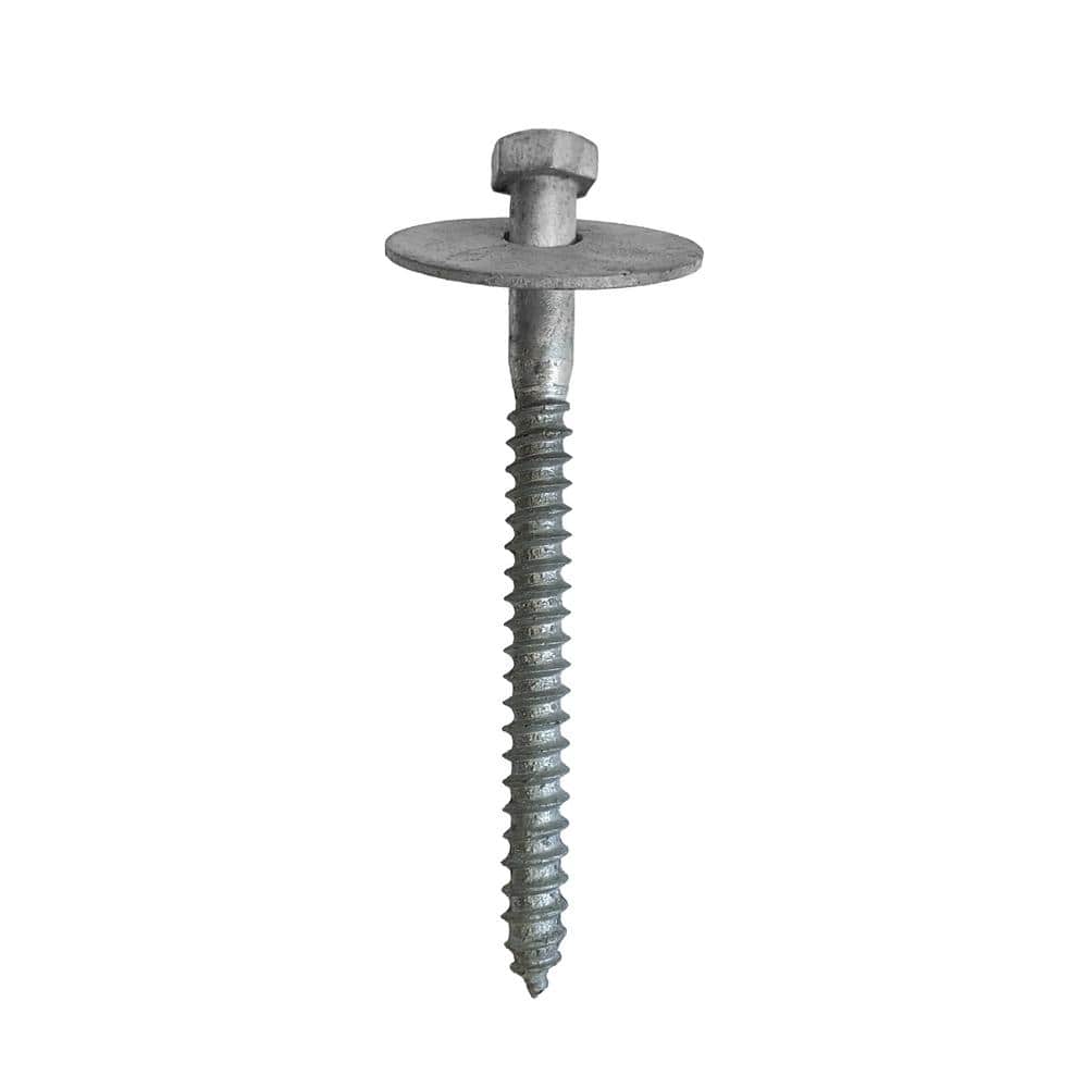 Multinautic Galvanized Lag Bolt ⅜ in. x 4½ in. w/ 13/4 in. Washer 22162 The Home Depot