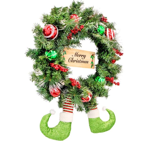  NOLITOY 40 Pcs Christmas Wreath Small Green Wreath