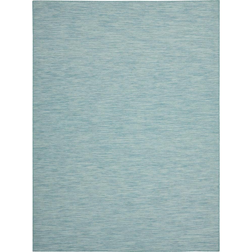 Positano Aqua 9 ft. x 12 ft. Solid Contemporary Indoor/Outdoor Patio Area Rug price history on PriceWatchPro