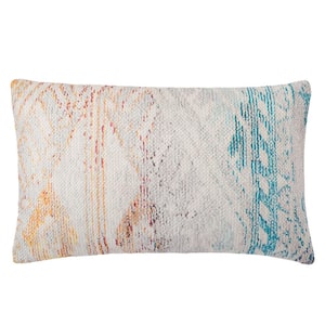 Tribe Indoor/ Outdoor Tribal Multicolor/ White Lumbar Pillow