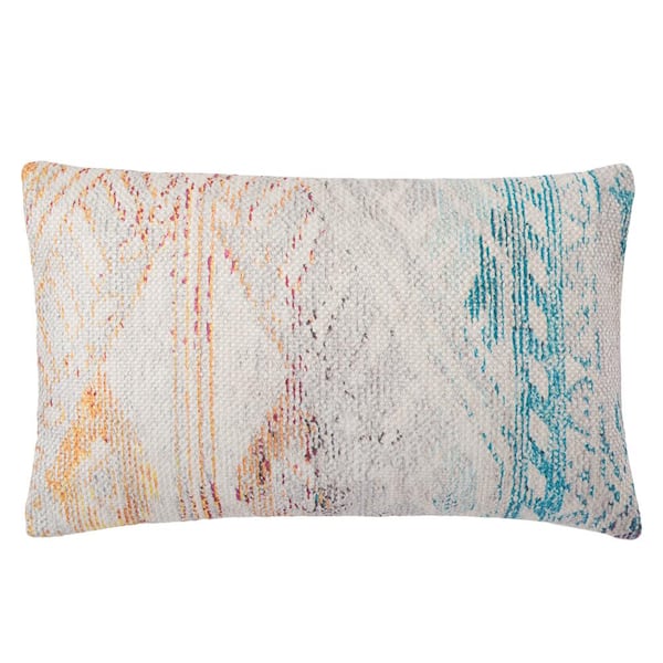 Jaipur Living Tribe Indoor/ Outdoor Tribal Multicolor/ White Lumbar Pillow