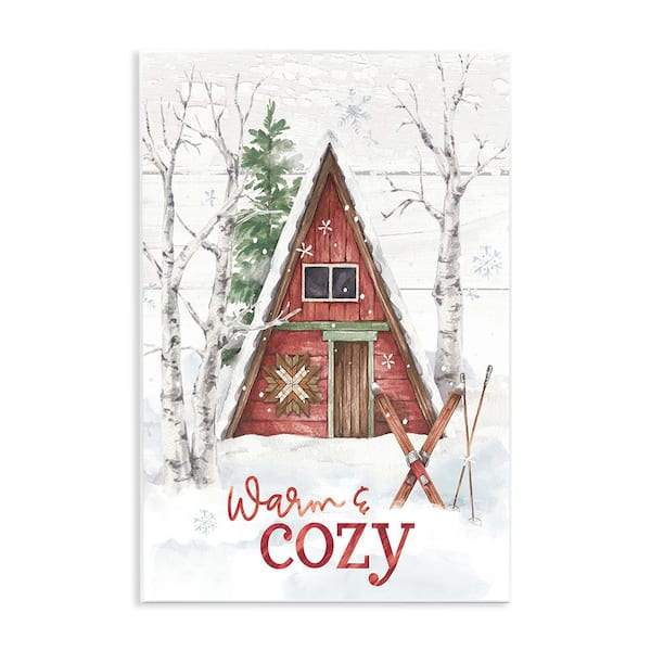 Stupell Industries Warm and Cozy Cabin by Courtney Morgenstern 1-Piece Unframed Graphic Print Typography Poster Art Print 19 in. x 13 in.