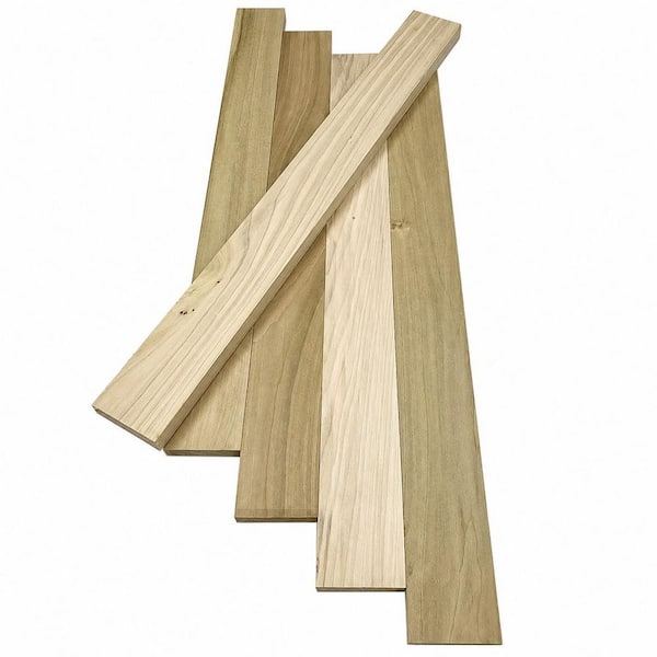 1 in. x 3 in. x 6 ft. Poplar S4S Hardwood Board (4-Pack)
