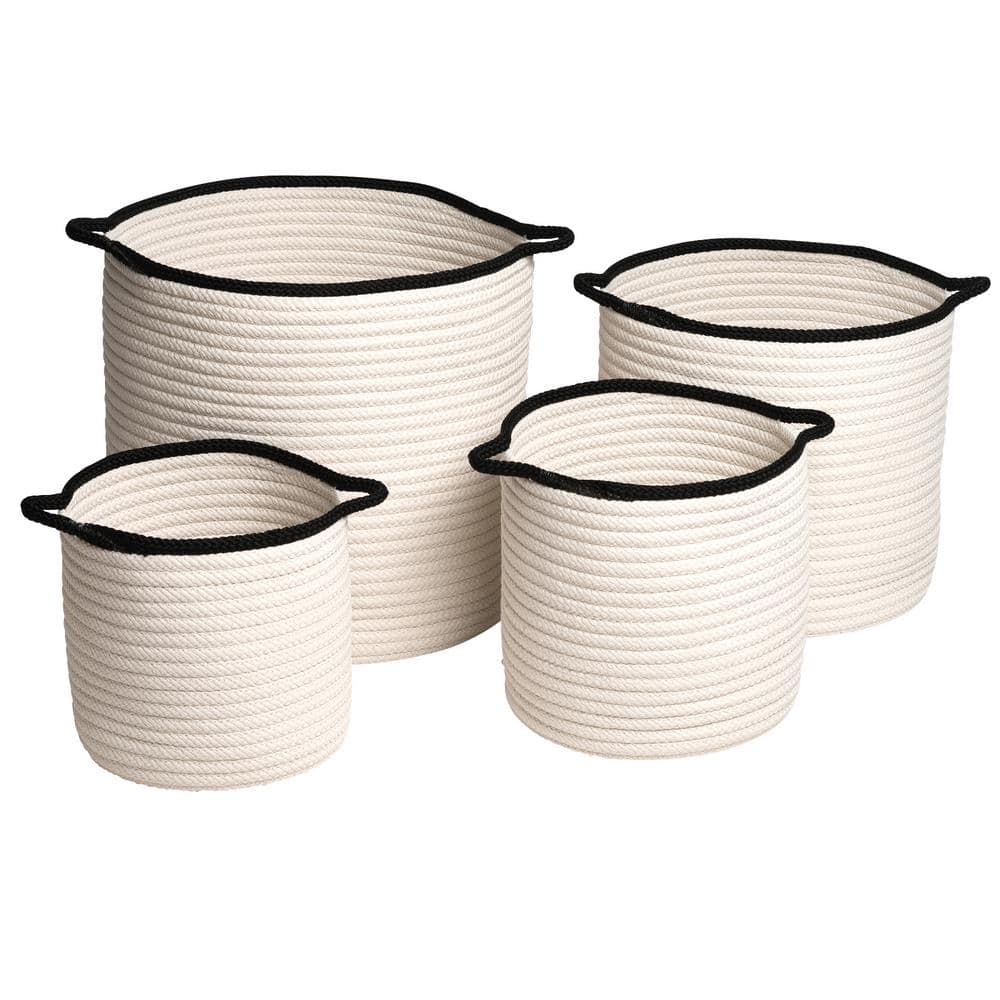 White Polypropylene Round Indoor/Outdoor Basket 20" x 20" x 18"