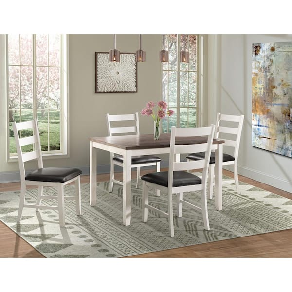 Picket House Furnishings Picket House Furnishings Kona Brown 5-Piece Dining Set-Table and 4-Chairs