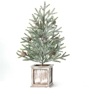 24 in. Multicolor Artificial Potted Pine Tree