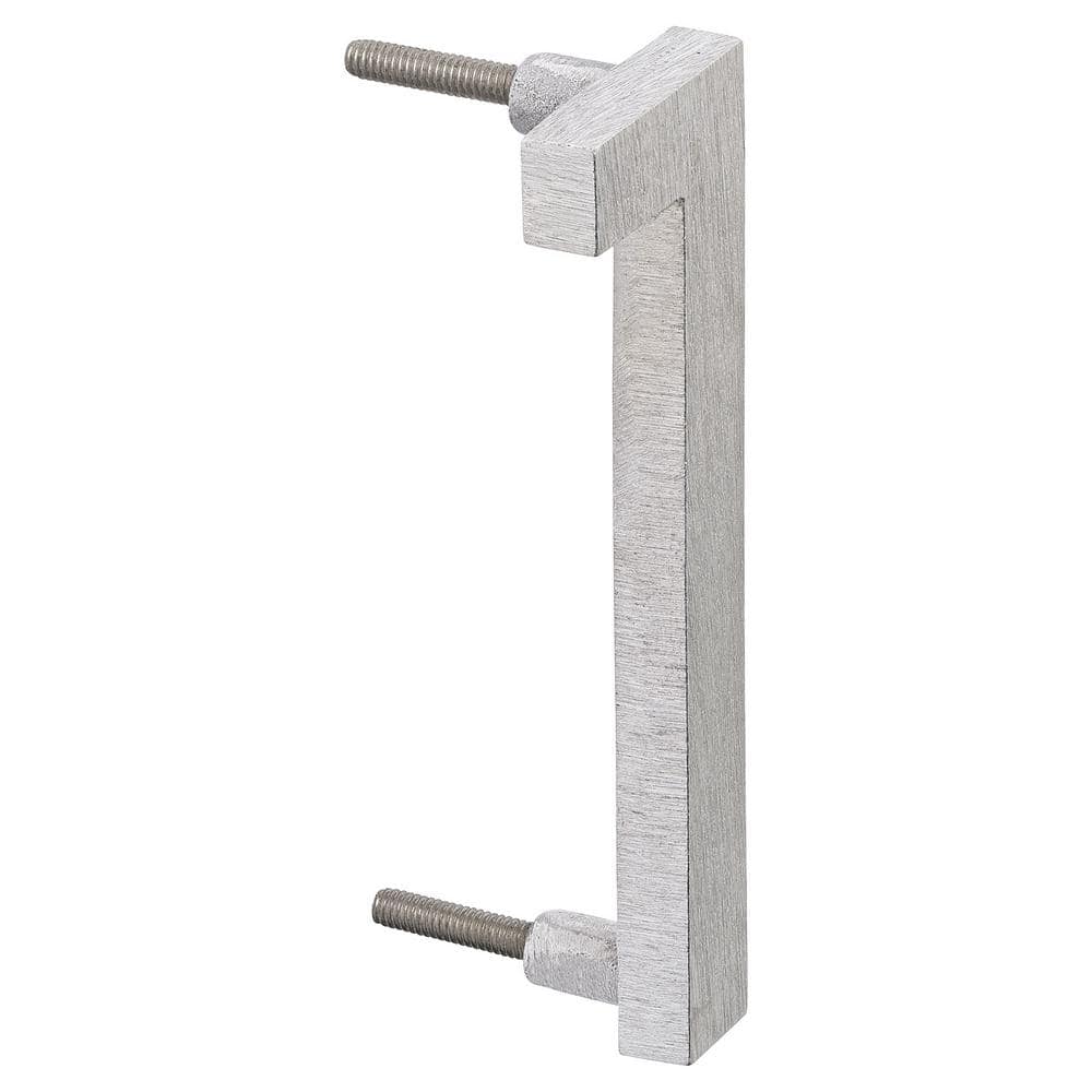 Brushed Aluminum Floating Modern House Number 1, 4-inch
