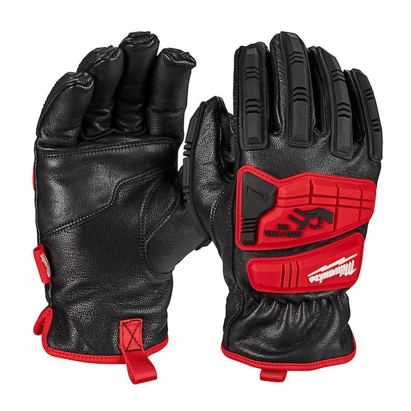 Buy Milwaukee Leather Performance Work Gloves M, Red/Black/Brown