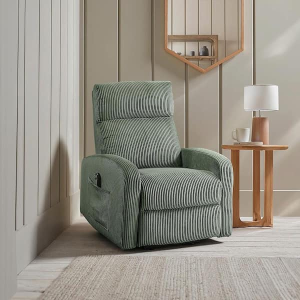 Lazzara Gutrie Green Corduroy Power Lift Recliner 9588GRN-1LT