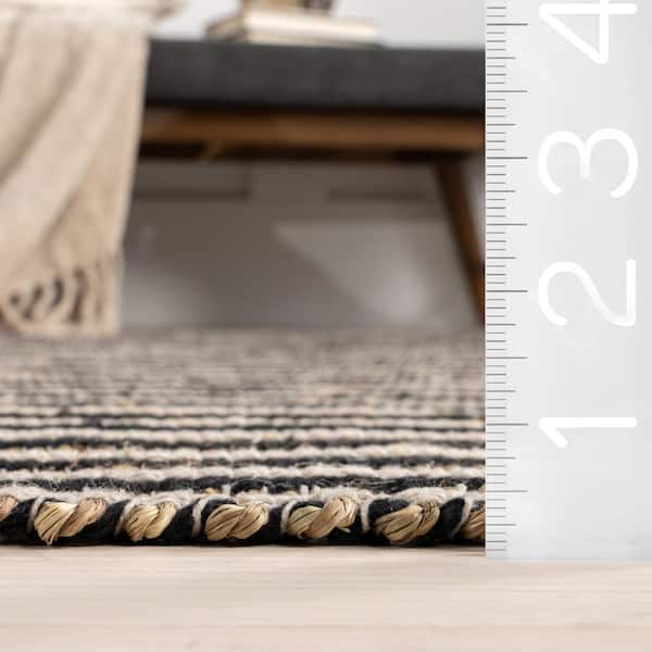Tove Striped Ivory 5 ft. x 8 ft. Seagrass and Cotton Area Rug
