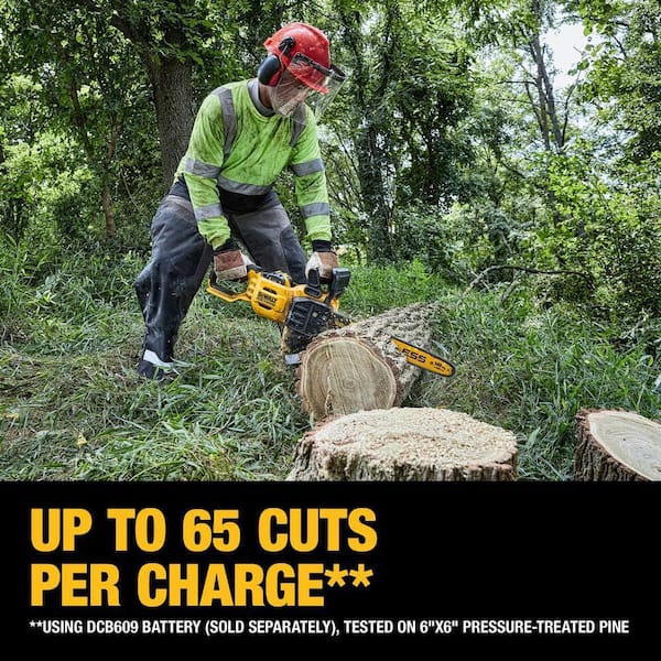 Dewalt 60 volt online battery chainsaw