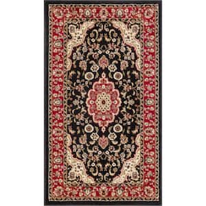 Barclay Medallion Kashan Red 2 ft. x 4 ft. Traditional Area Rug