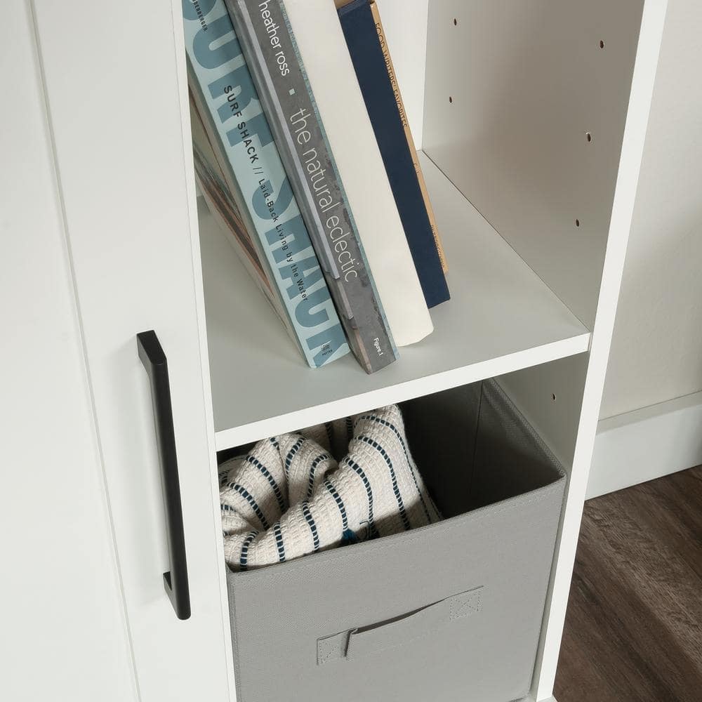 Soft White Adjustable Shelves 2-Door Storage Cabinet