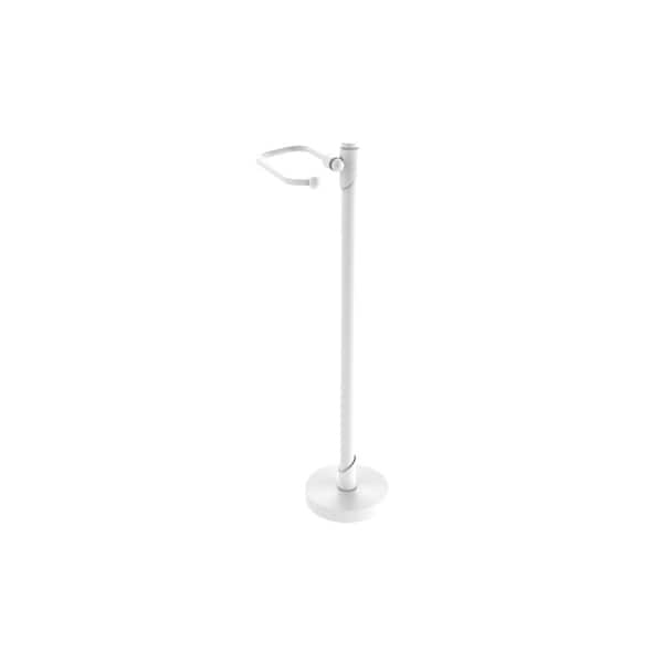 Allied Brass Tribecca Collection Freestanding Toilet Paper Holder in Matte White