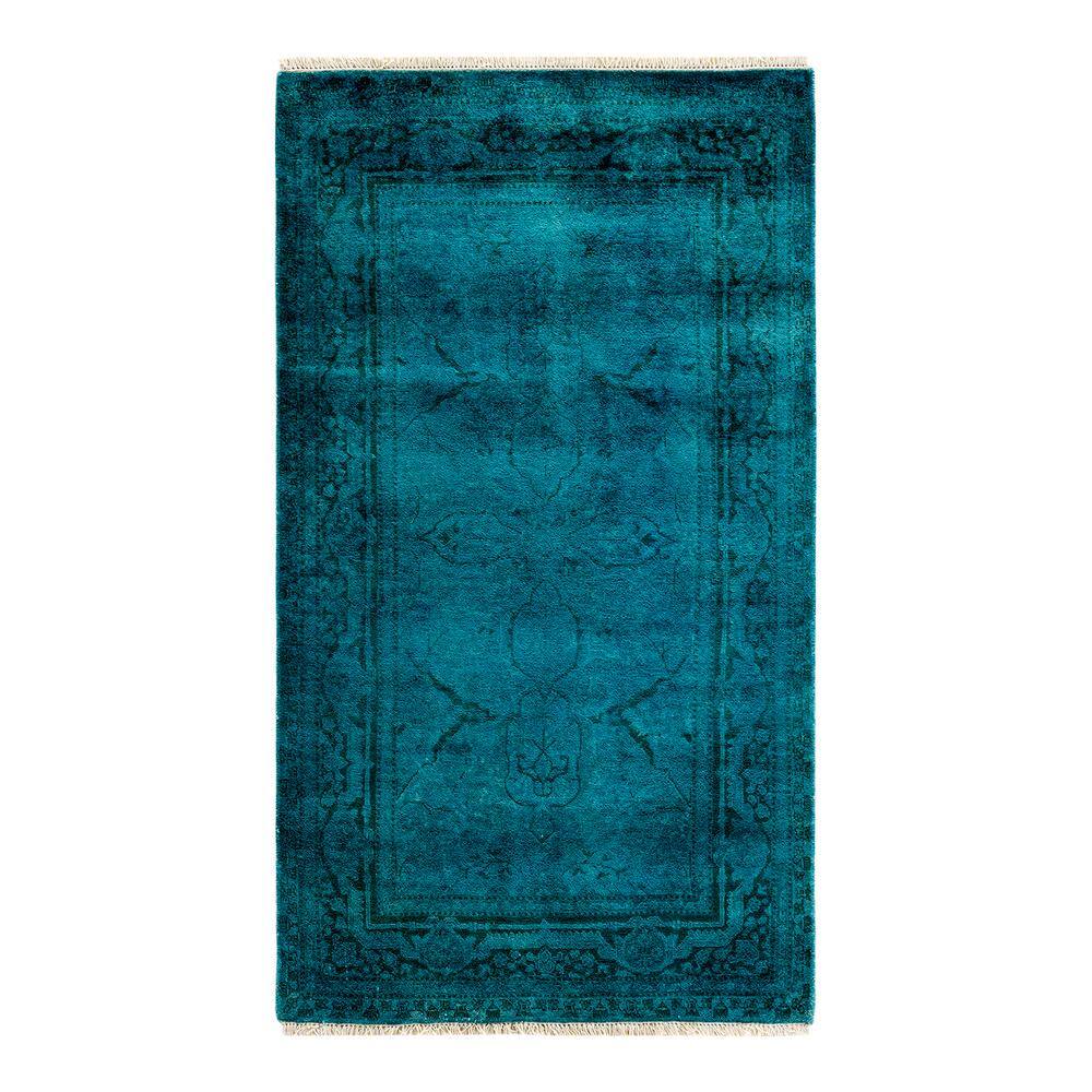 Fine Vibrance Blue 3 ft. x 5 ft. Solid Wool Indoor Area Rug price history on PriceWatchPro