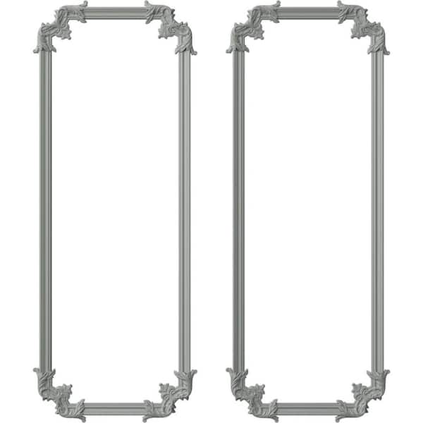 Ekena Millwork 28 in. W x 72 in. H Unfinished Polyurethane Oxford Panel Moulding Kit (Double Panel)