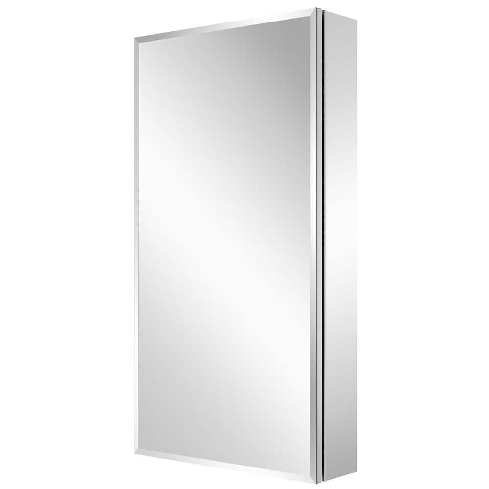 16 in. W x 30 in. H Rectangular Frameless Aluminum Medicine Cabinet with Mirror and Soft-Close Hinges price history on PriceWatchPro