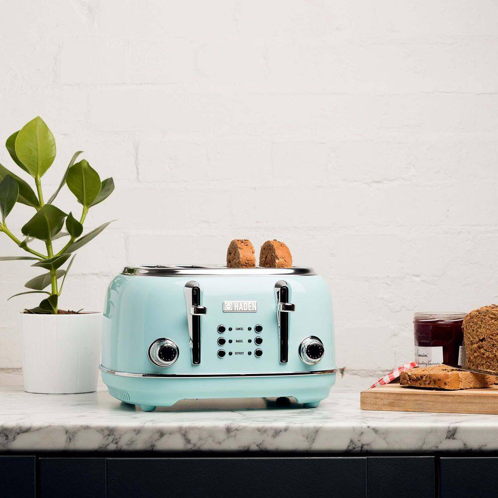HADEN Stainless Steel Retro Toaster & 1.7 Liter Stainless Steel Electric Kettle, Turquoise, 1 Kettle HADEN Stainless Steel Retro Toaster & 1.7 Liter Stainless Steel Electric Kettle, Turquoise, 1 Kettle - 2