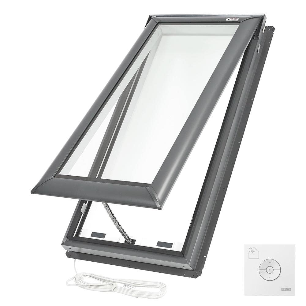 21 in. x 37-7/8 in. Fresh Air Electric Venting Deck-Mount Skylight with Laminated Low-E3 Glass -  VELUX, VSE C04 2004