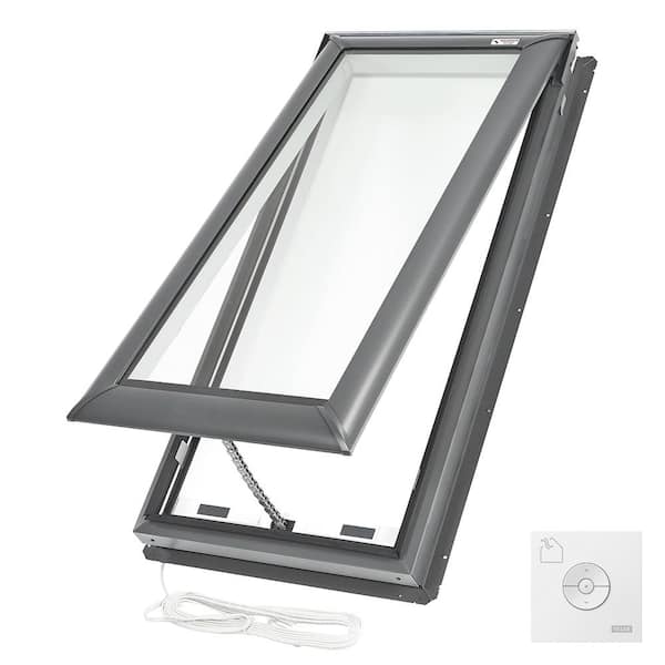 VELUX 21 in. x 37-7/8 in. Fresh Air Electric Venting Deck-Mount Skylight with Laminated Low-E3 Glass