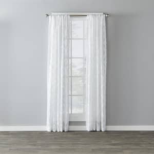 White Solid Rod Pocket Curtain - 52 in. W x 63 in. L