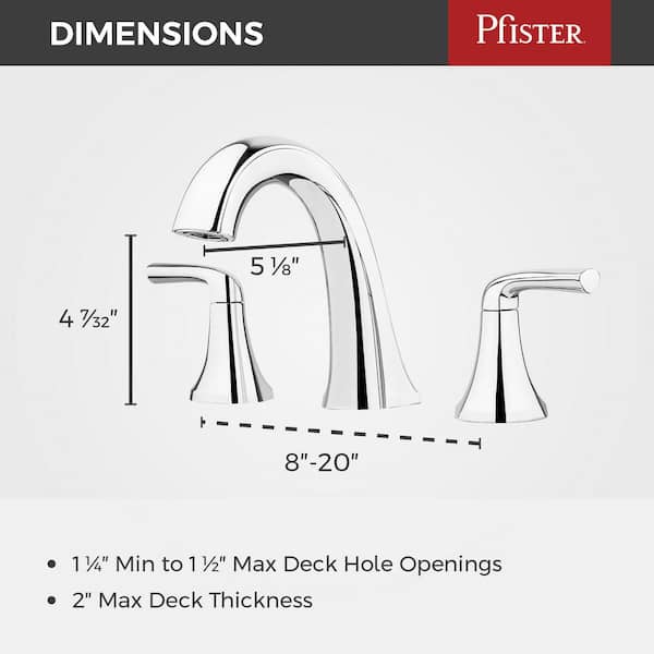 Ladera 8 in. Widespread 2-Handle Bathroom Faucet in Polished Chrome Ladera 8 in. Widespread 2-Handle Bathroom Faucet in Polished Chrome
