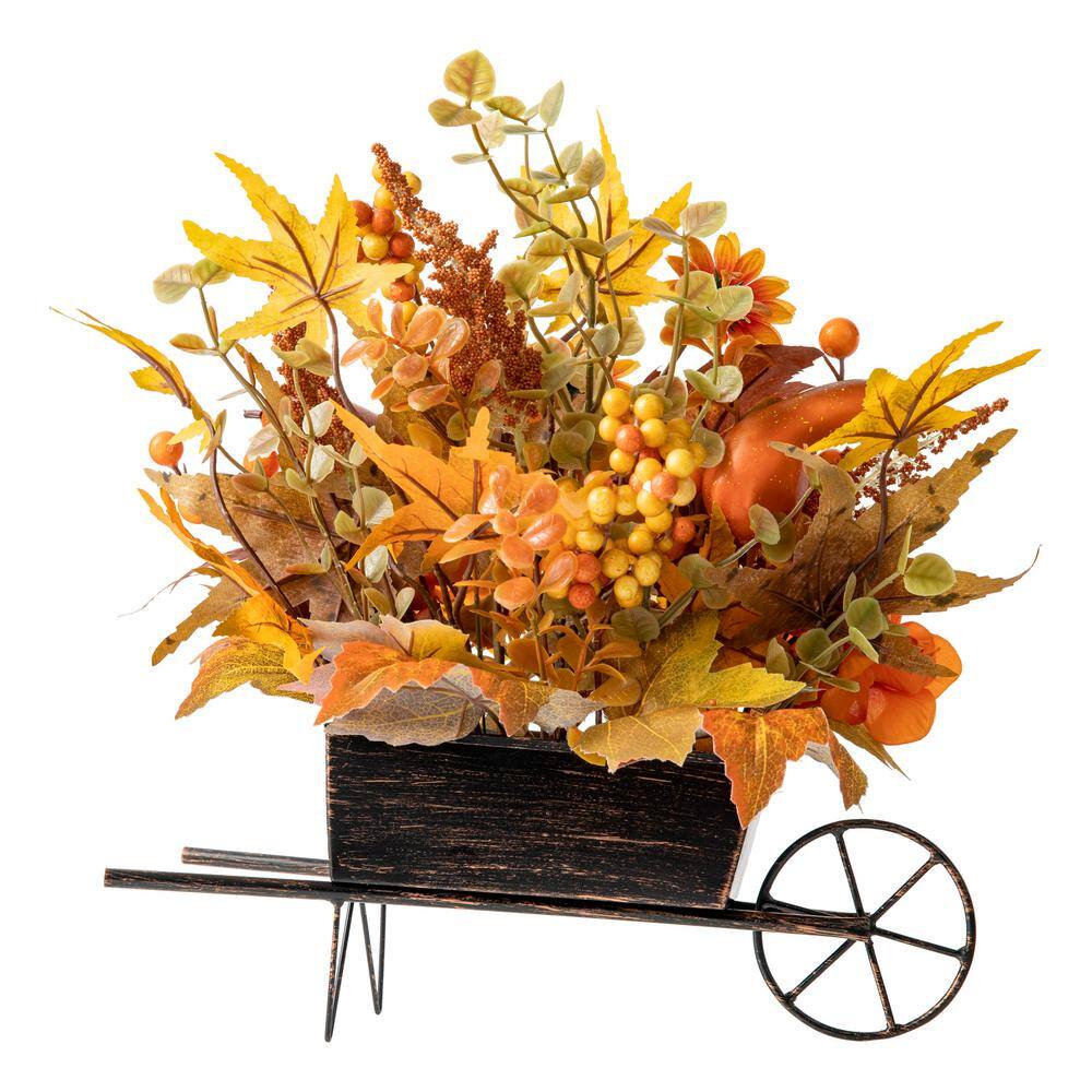 12 in. H Fall Floral Cart Centerpiece price history on PriceWatchPro