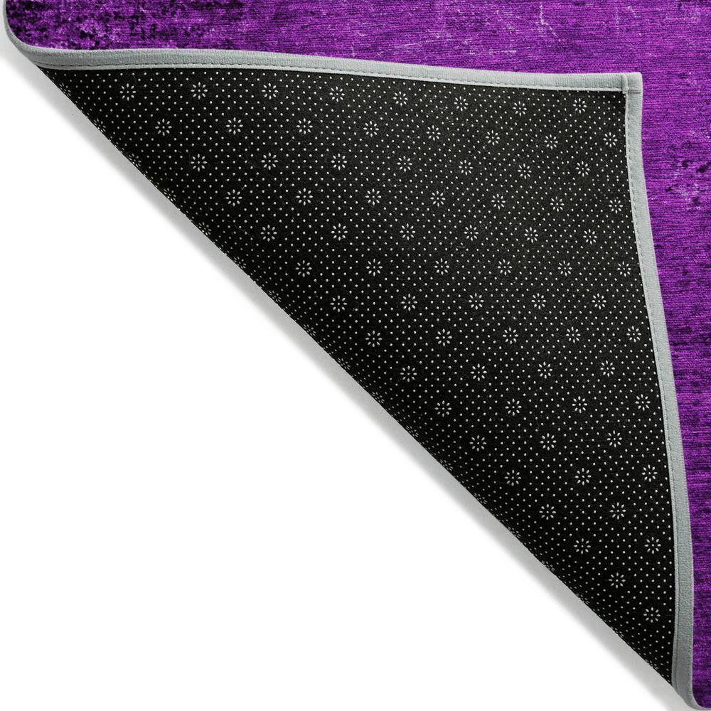 Purple Synthetic Rectangular Machine Washable Area Rug