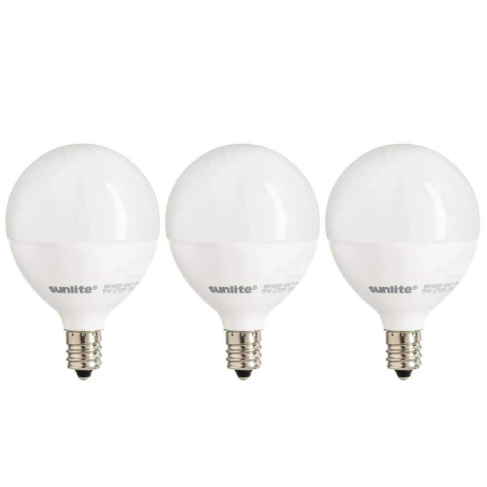 60-Watt Equivalent G16.5 ENERGY STAR and Dimmable LED Light Bulb in Warm White 2700K (3-Pack) price history on PriceWatchPro