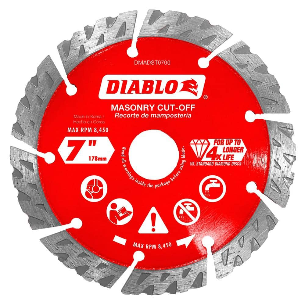 DIABLO 7 in. Diamond Segmented Cut-Off Discs for Masonry