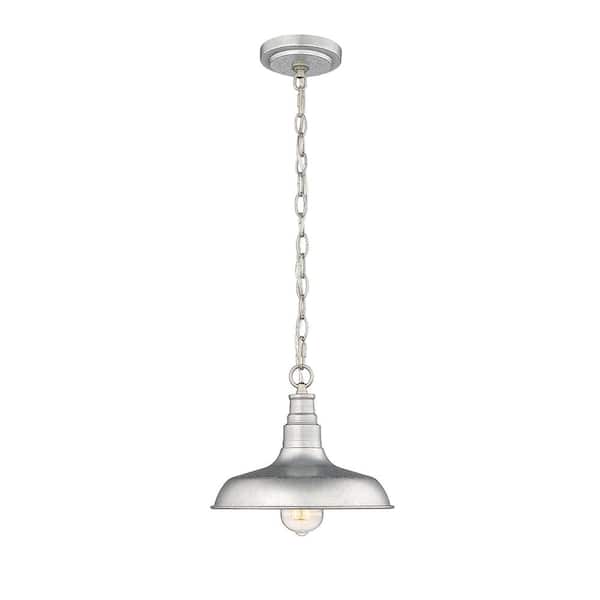 10.68 in. 1-Light Galvanized Outdoor